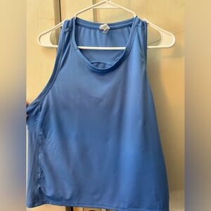 Blue work out crop tank top RBX size large